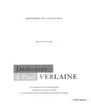 Cover for Dédicaces à Paul Verlaine