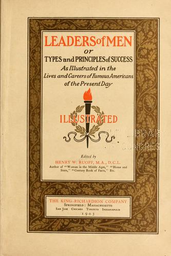 Cover for Leaders of men