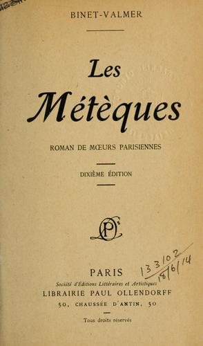 Cover for Les métèques