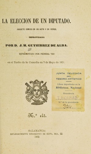 Cover for La elección de un diputado