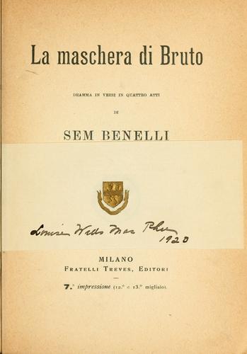 Cover for La maschera di Bruto