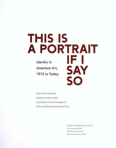 Cover for This is a portrait if I say so