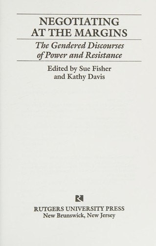 Cover for Negotiating at the margins