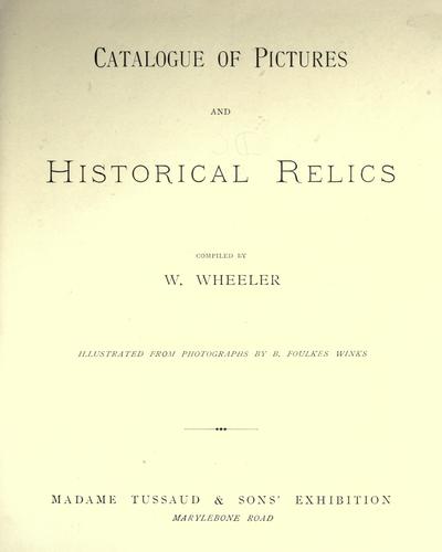Cover for Catalogue of pictures and historical relics.