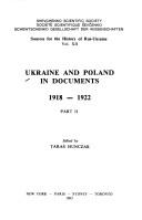Cover for Ukraine and Poland in documents, 1918-1922