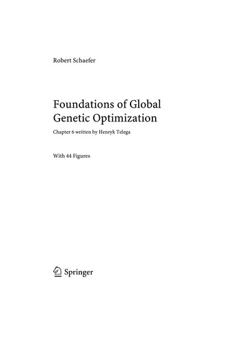 Cover for Foundations of global genetic optimization