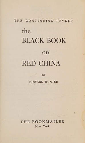 Cover for The black book on Red China