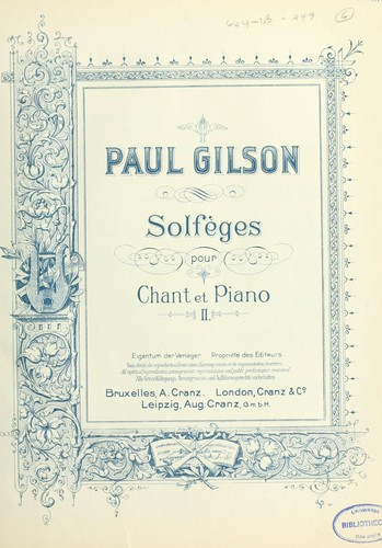 Cover for Solfèges pour chant et piano