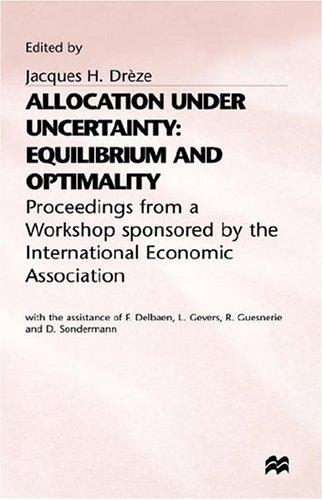Cover for Allocation Under Uncertainty: Equilibrium and Optimality