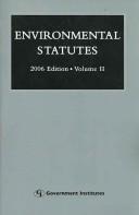 Cover for Environmental Statutes