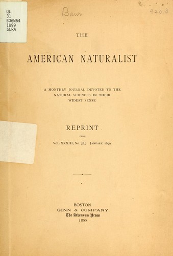Cover for George Baur's life and writings