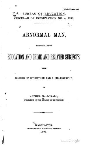 Cover for Abnormal man