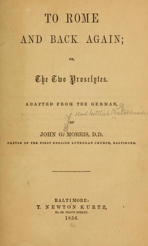 Cover for To Rome and back again