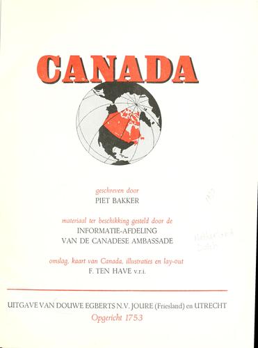 Cover for Canada