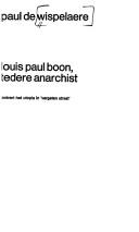 Cover for Louis Paul Boon, tedere anarchist