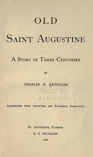 Cover for Old Saint Augustine.