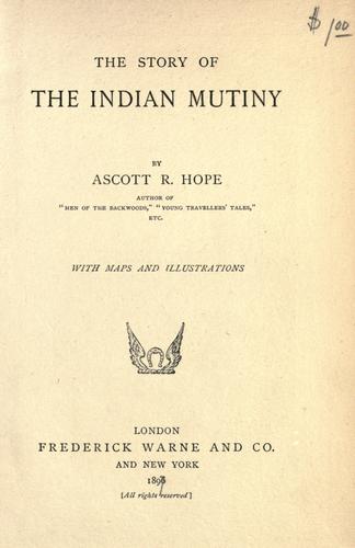 Cover for The story of the Indian mutiny