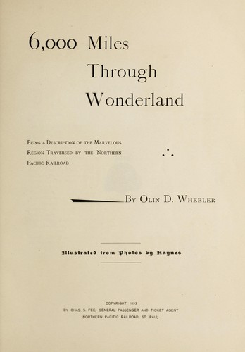 Cover for 6,000 miles through wonderland