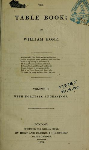 Cover for The table book