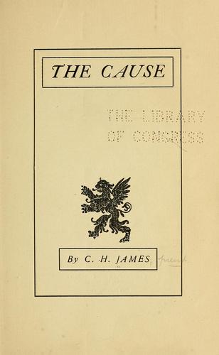 Cover for The cause ...