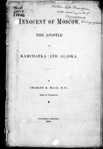 Cover for Innocent of Moscow, the apostle of Kamchatka and Alaska