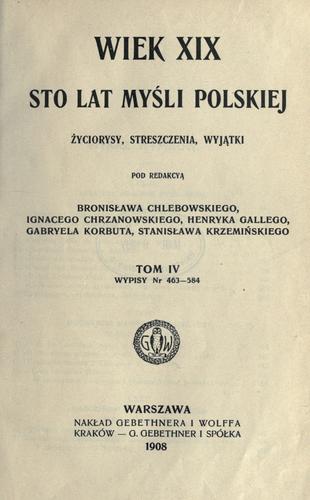 Cover for Wiek XIX, sto lat myli polskiej