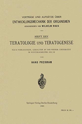 Cover for Teratologie und Teratogenese