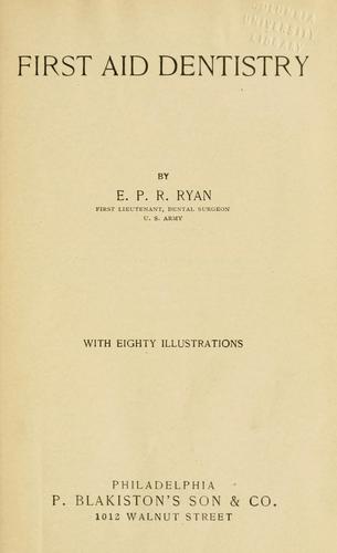 Cover for First aid dentistry