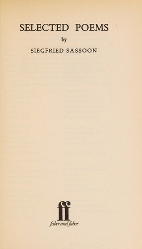 Cover for Selected poems