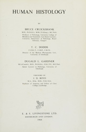 Cover for Human histology