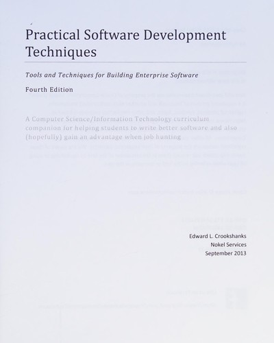 Cover for Practical Software Development Techniques 4th Edition
