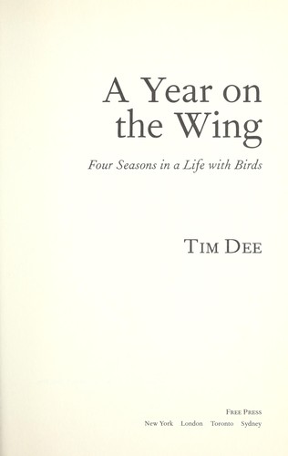 Cover for A year on the wing