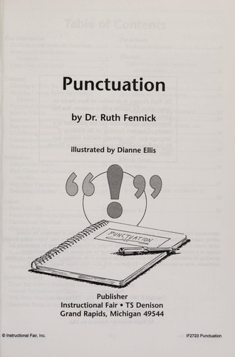 Cover for Middle School Mastery Skills  Punctuation  Grade 6-8