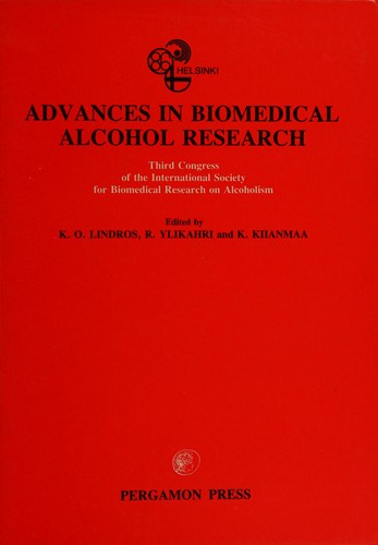 Cover for Advances in biomedical alcohol research