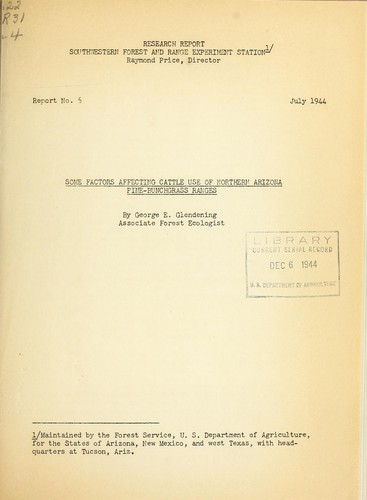 Cover for Growth and mortality in a virgin stand of ponderosa pine compared with a cut-over stand