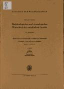 Cover for Dialektologisches Und Etymologisches Woeterbuch Der Ostjakischen Sprache