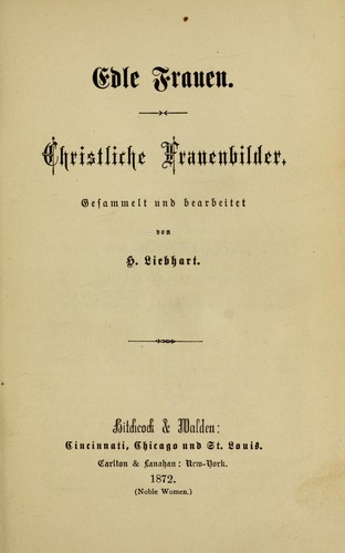 Cover for Edle Frauen