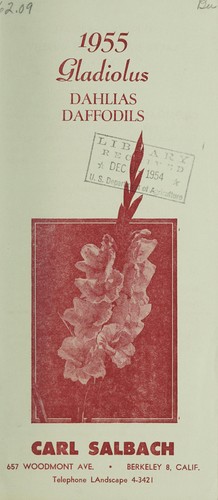 Cover for 1955 gladiolus