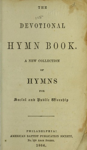 Cover for The devotional hymn book