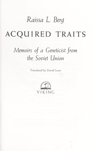 Cover for Acquired traits
