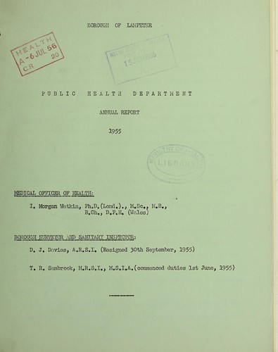 Cover for [Report 1955]