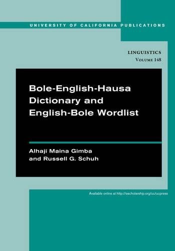 Cover for Bole-English-Hausa Dictionary and English-Bole Wordlist