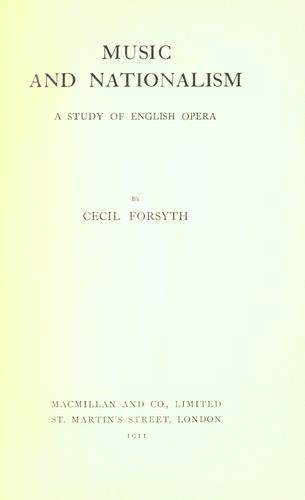 Cover for Music and nationalism