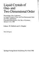 Cover for Liquid crystals of one- and two-dimensional order