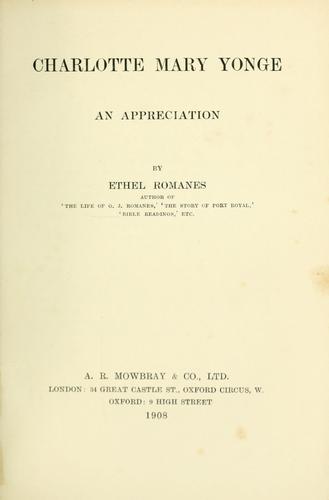 Cover for Charlotte Mary Yonge