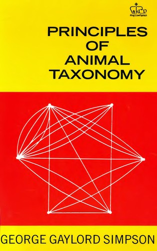 Cover for Principles of animal taxonomy