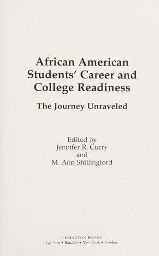 Cover for African American Students' Career and College Readiness