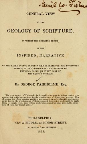 Cover for General view of the geology of Scripture