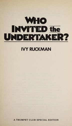 Cover for Who invited the undertaker?