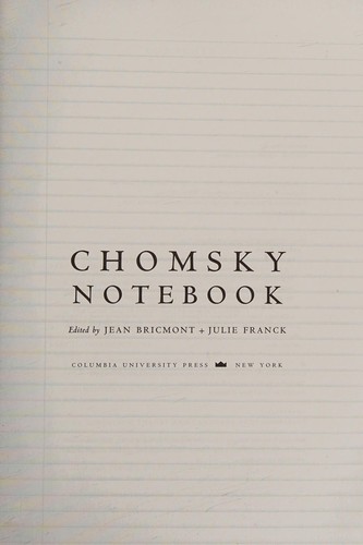 Cover for Chomsky notebook